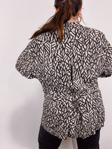 printed lightweight blazer