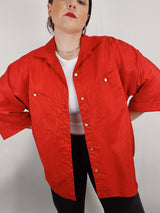 1980's red blouse