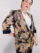 abstract printed blazer