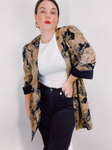 abstract printed blazer