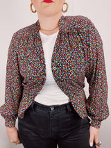 confetti print blouse