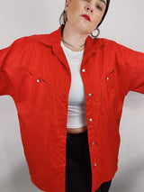 1980's red blouse