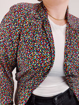 confetti print blouse