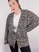 printed lightweight blazer