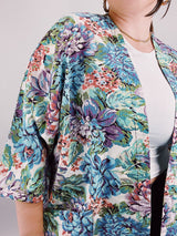 floral print open duster