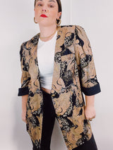 abstract printed blazer