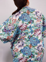 floral print open duster