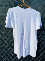 Women's or men's vintage 1990's short sleeve white t-shirt with a multicolored world cup soccer graphic on the front.