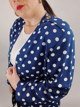 Polka Dot Open Blouse