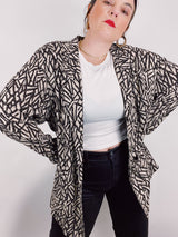 printed lightweight blazer