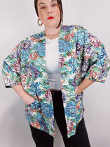 floral print open duster
