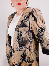abstract printed blazer