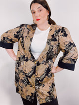 abstract printed blazer