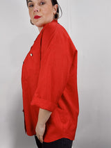 1980's red blouse