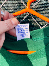 Men's or women's 1980's Jerzees, Made in USA label XXL short sleeve green graphic t-shirt with white Tennessee River graphic on the front.