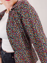 confetti print blouse