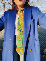 long blue pea coat