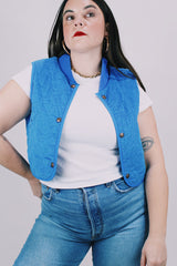 sleeveless blue corduroy 80's Levi's vest