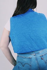 sleeveless blue corduroy 80's Levi's vest