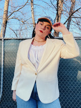 cream wool blazer