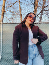 brown jacket with faux fur trim