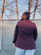 brown jacket with faux fur trim