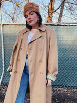 tan trench coat