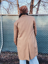 tan trench coat