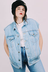 sleeveless lightweight denim vest