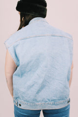 sleeveless lightweight denim vest