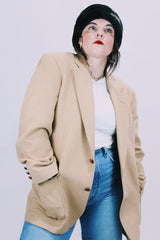 tan camel wool blazer 1970's