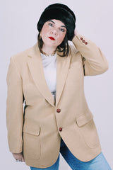 tan camel wool blazer 1970's