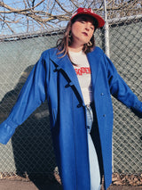 long wool coat in blue