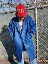 long wool coat in blue