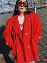 red wool coat