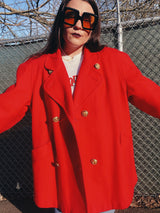 red wool coat