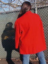 red wool coat