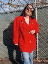red wool coat