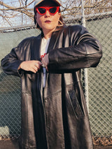 black leather coat