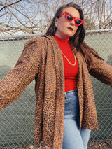 Suede Leopard Print Jacket