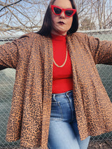 Suede Leopard Print Jacket