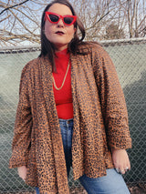 Suede Leopard Print Jacket