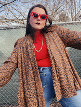 Suede Leopard Print Jacket