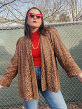 Suede Leopard Print Jacket