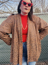 Suede Leopard Print Jacket