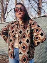 diamond print jacket