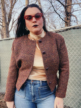 nubby cropped jacket