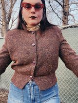 nubby cropped jacket