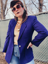 purple wool blazer