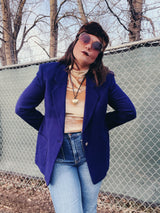 purple wool blazer